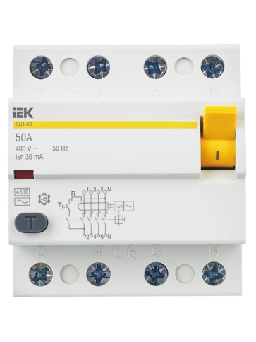 УЗО ВД1-63 4Р 50А 30мА IEK фото 9