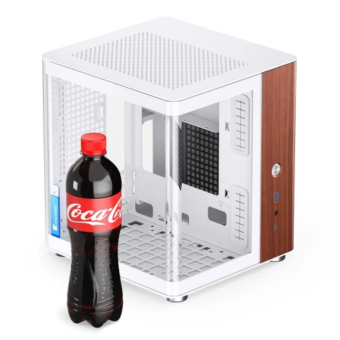 Корпус без блока питания/ Case JONSBO TK-0 White, Desktop SFF, TG, no fan, 1xUSB-A 3.2 + 1xUSB-C 3.2, SFX PSU Support, mITX White фото 4