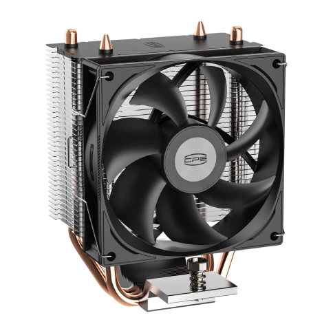 Кулер для процессора/ CPU Cooler PCCooler R200 (110W, 3-pin, 133mm, Al/Cu, 2x6mm, 1x92mm, 40.94CFM, 30dBA, 2200RPM, S: 1851/1700/1200/115X, AM5/AM4, silver, black) фото 4