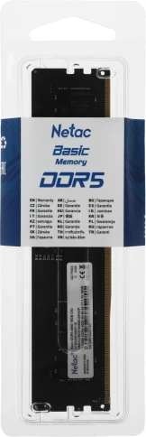 Оперативная память DDR5 16GB 4800MHz Netac NTBSD5P48SP-16 Basic RTL Gaming PC5-38400 CL40 DIMM ECC 288-pin 1.1В original Intel Ret [NTBSD5P48SP-16] фото 4