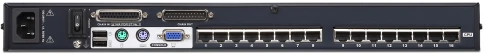 16-портовый КВМ-коммутатор высокой плотности с кабелем Cat 5  KH1516A/KH1516A-AX-G/ 16 Port Cat 5 High Density KVM SW W/POWER фото 2