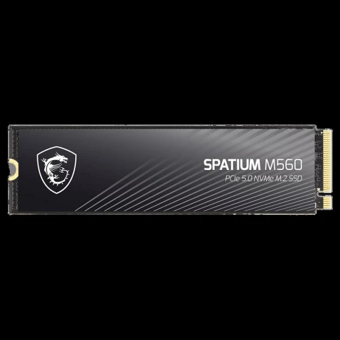 MSI SSD SPATIUM M560, 1000GB, M.2(22x80mm), NVMe, PCIe 5.0 x4, 3D TLC, R/W 10200/8400, IOPs 1 300 000/1 400 000,TBW 600, DWPD 0.32 (5 лет) фото 1