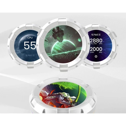 Вентилятор Cooler ID-Cooling SL360 XE WHITE /LCD SCREEN /350W /all Intel /all AMD фото 4