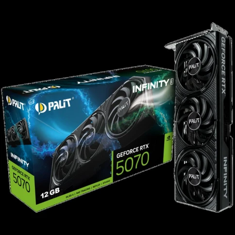 Видеокарта Palit PCI-E RTX5070 Infinity 3 NVIDIA GeForce RTX 5070 12Gb 192bit GDDR7 2325/28000 HDMIx1 DPx3 HDCP Ret фото 13