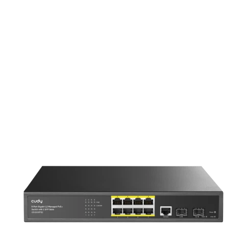 Коммутатор/ 8-Port Layer 2 Managed Gigabit PoE+ Switch with 2 Gigabit SFP Slots, 120W фото 1