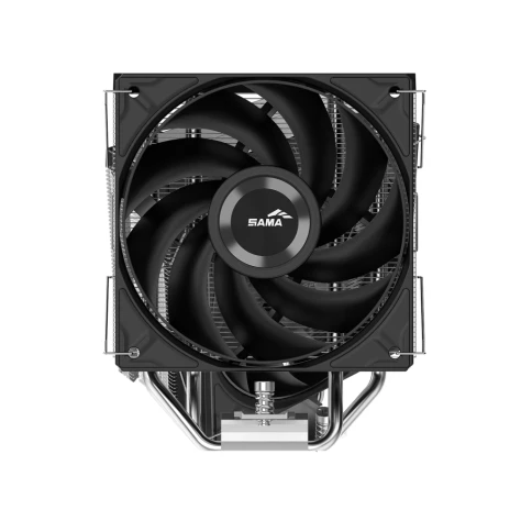 Кулер для процессора/ CPU Cooler SAMA A40P (240W, 4-pin PWM, 152mm, 4x6mm, 1x120mm, 75.2CFM, 29dBA, 2200RPM, S: 1851/1700/1200/115X, AM5/AM4, black/silver) фото 3