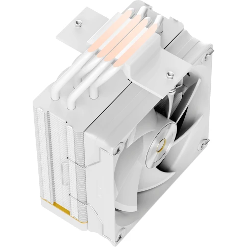 Кулер для процессора/ CPU Cooler Ocypus Iota A40 WH (220W, 4-pin PWM, LED temp., 156.7mm, Al/Cu, 4x6mm, 1x120mm, 77CFM, 29dBA, 2000RPM, S: 1851/1700/1200/115X, AM5/AM4, white) фото 5