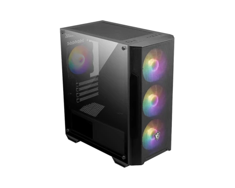 Корпус ПК без блока питания/ Case MSI MAG FORGE M100A, Mini-Tower, TG, 4x120mm ARGB, 2xUSB 2.0, 1xUSB 3.0, mATX, mITX Black фото 2