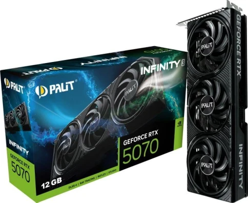 Видеокарта Palit PCI-E RTX5070 Infinity 3 NVIDIA GeForce RTX 5070 12Gb 192bit GDDR7 2325/28000 HDMIx1 DPx3 HDCP Ret фото 12