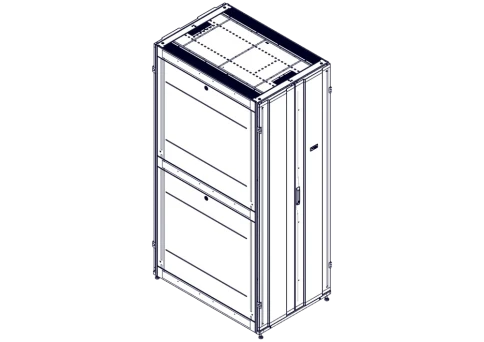 Шкаф Systeme Electric, серия Uniprom, 48U-800/1200, боковые панели 4шт, черный фото 1