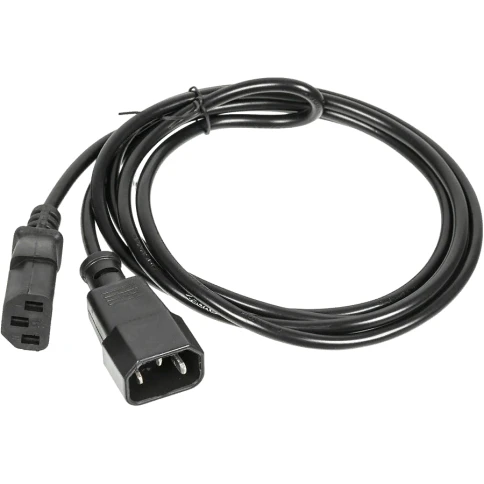 Кабель с разъемом С13 - С14 на проводе ПВС 3x1,0  2.8 метра, черный/ Cable with connector C13 - C14 on wire PVC 3x1.0 2.8 meter, black фото 1