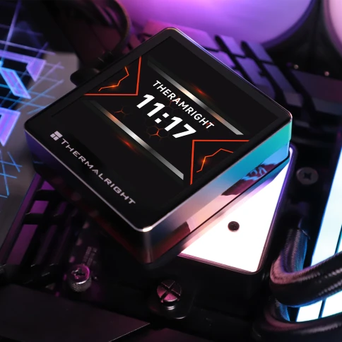 Водяное охлаждение для процессора/ Water Cooling System Thermalright Grand Vision 240 (240mm, LED, Black, ARGB/ Fans: 2x120mm, 80.45CFM, 29.4dBA, 2150RPM/ Pump height 72.5mm, 6400RPM, Rad thickness 27mm/ S: 1700, 1200, 1851, 115X, 2011, 2066, AM5, AM4) фото 8