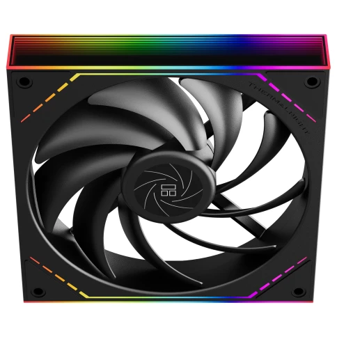 Кулер для корпуса/ Case Cooler Thermalright TL-M14 (140x144x25mm, 4-pin PWM, ARGB, 88.75CFM, 23.7dBA, 1500RPM, Black) фото 3