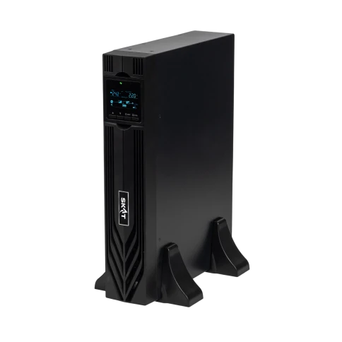 8760 ИБП SKAT-UPS 1000-RACK-ON-2X9 P3 1000ВА/1000 Вт, 2U, On-Line, синус, встр. АКБ 24В (2x9Ач), 2хSchuko, USB, RS232, RS485, параллельный порт, слот для карт (SNMP, реле), EPO, ШхГхВ 440х330х88, масса 14.2 кг фото 1