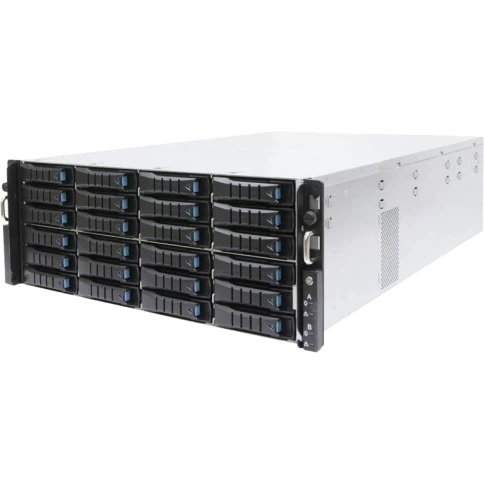 Серверная платформа/ HA401-VG, 4U, 2x2LGA-3647, 24-bay storage server, 24x SATA/SAS hot-swap 3.5"/2.5" universal bay, 2x canister, 4x 9mm 2.5" internal bay, 12G expander board with 2x SFF-8643, 2x SFF-8644, 1300W 1+1 redundant power supply, фото 4