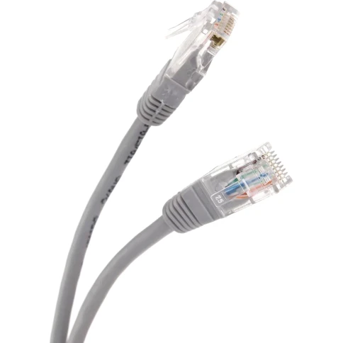 Патчкорд/ Патчкорд литой "Telecom" UTP кат.5е 15,0м серый фото 2