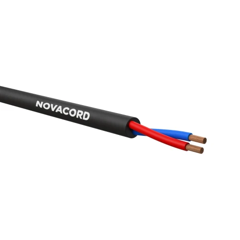 NOVACORD Speaker 2x2.5 FRNC-C 500DW - Кабель акустический (спикерный) круглый, эластичный, структура: 2х2.5 мм2, многожильная медь, AWG 13, t (-30°C +70°C), внеш. диаметр 8 мм, внеш. оболочка FRNC-C, стандарт: IEC 60332-3-24 фото 1
