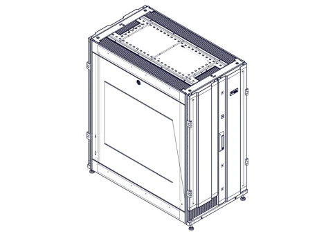 Шкаф Systeme Electric, серия Uniprom, 24U-600/1070, боковые панели 2шт, черный фото 7