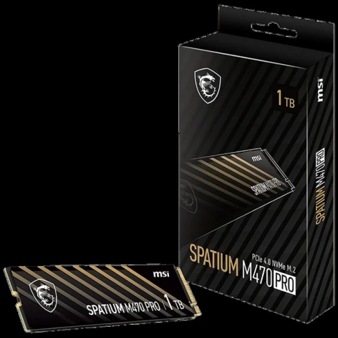 MSI SSD SPATIUM M470 Pro, 1000GB, M.2(22x80mm), NVMe, PCIe 4.0 x4, 3D TLC, R/W 6000/4500, IOPs 950 000/950 000, TBW 320, DWPD 0.2 (5 лет) фото 1