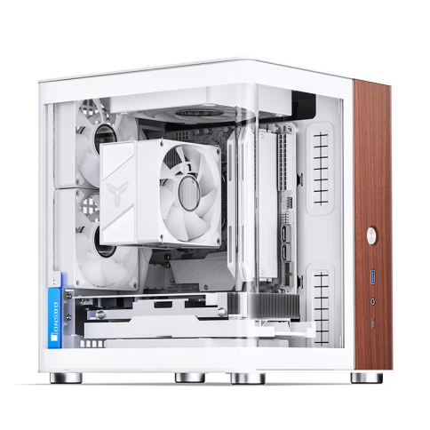 Корпус без блока питания/ Case JONSBO TK-0 White, Desktop SFF, TG, no fan, 1xUSB-A 3.2 + 1xUSB-C 3.2, SFX PSU Support, mITX White фото 6