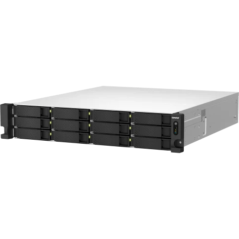 Сетевое хранилище без дисков/ ENTERPRISE QNAP TS-h1887XU-RP-E2336-32G QuTS hero NAS, Xeon E-2336 6C 12T 2.9-4.8GHz, 32 GB ECC DDR4 (2 x 16 GB) up to 128GB (4 x 32 GB), 18-bay (12 x 3.5-inch SATA + 6 x 2.5-inch SATA), 2x10 GbE, 2x2.5 GbE, 3xPCIe Slot (2 x фото 1