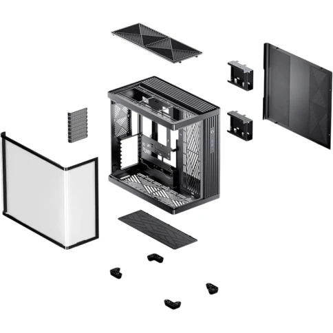 Корпус без блока питания/ Case JONSBO TK-4, Midi-Tower, TG, no fan, 2xUSB-A 3.0 + 1xUSB-C 3.2, ATX, mATX, mITX Black фото 8