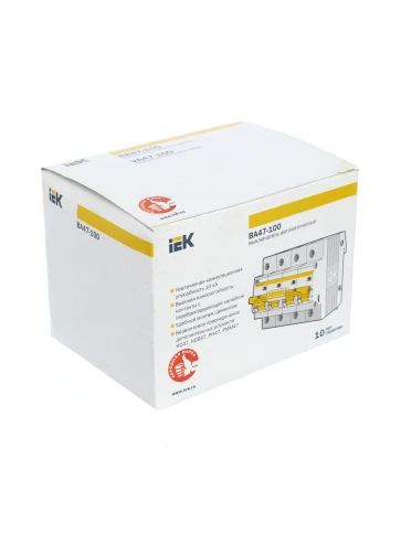 KARAT Авт. выкл. ВА47-100 4P C 80А 10кА IEK фото 2