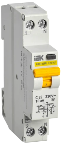 Выкл. авт. диф. тока АВДТ32МL С32 10мА KARAT IEK фото 1