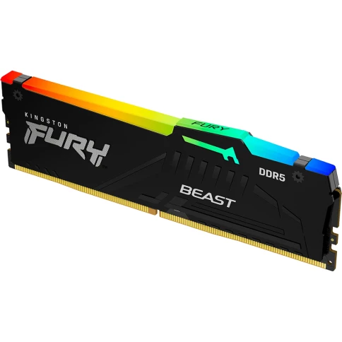 Память оперативная/ Kingston 32GB 5600MT/s DDR5 CL40 DIMM FURY Beast RGB фото 2