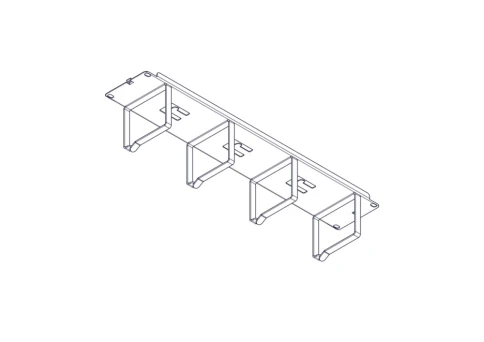 Horizontal Cable Organizer Uniprom Series, 2U, Steel Rings фото 7