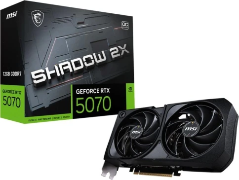 Видеокарта MSI PCI-E RTX 5070 12G SHADOW 2X OC NVIDIA GeForce RTX 5070 12Gb 192bit GDDR7 2700/28000 HDMIx1 DPx3 HDCP Ret фото 5