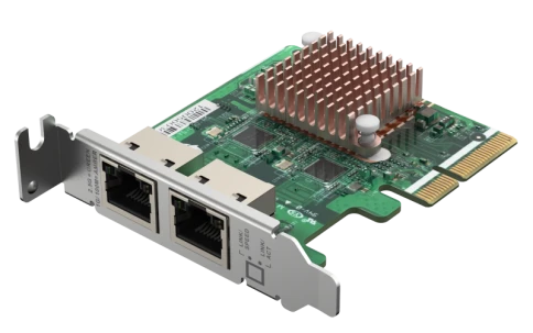 Сетевая карта/ QNAP QXG-2G2T-I225 2-port 2.5 GbE network expansion card, Controller I225-LM,  PCIe Gen2 x2, 3 x Brackets included (Full-height, Low-profile and Specialized for QNAP NAS) фото 1