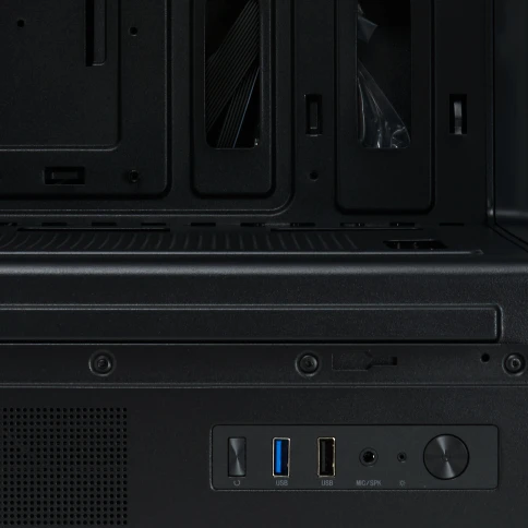 Корпус без блока питания/ Case HSPD F510, Panoramic Mid Tower, Black, TG, 0.5 SPCC, no fans ATX, mATX, mITX 180/280/160mm 1x2.5", 1x3.5", 7xPCI 1xUSB-A 3.0, 1xUSB-A 1.0 356x218x467mm фото 6