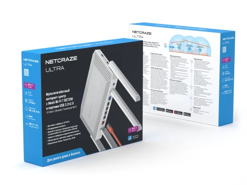 Маршрутизатор Netcraze Ultra NC-1812 — Wi-Fi 7 BE7200, 10G, 2.5G, Mesh, USB 3.2 фото 11