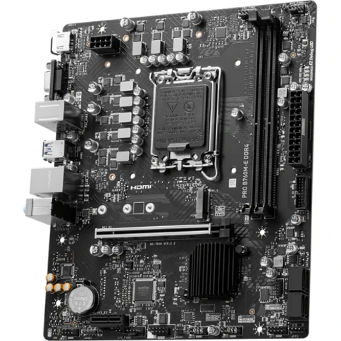 Материнская плата/ MB MSI INTEL B760 s1700, 2xDDR4(64GB), D-SUB/HDMI 1.4, 1xPCIe 4.0x16, 1xPCIe 3.0, 1xLAN, 4xSATA 6Gb/s, 1xM.2, 2xUSB 3.2, 4xUSB 2.0, 1xPS/2, mATX фото 3