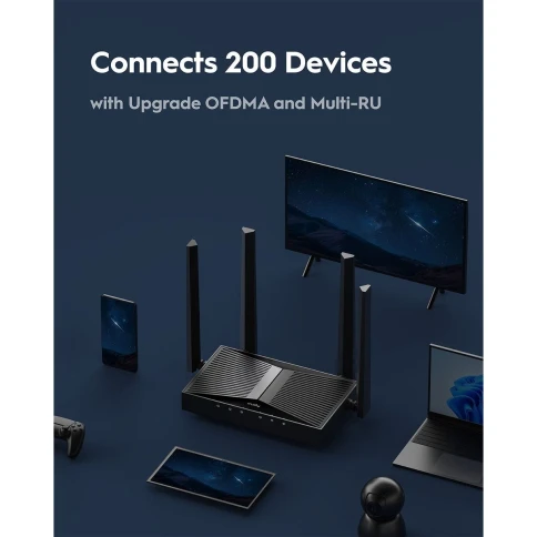 Маршрутизатор/ BE3600 Gigabit Dual Band Wi-Fi 7 Mesh Router, Chipset Broadcom, 802.11be/ax/ac/a/b/g/n, 2882Mbps at 5GHz + 688Mbps at 2.4GHz, 5 x 10/100/1000Mbps Ports, 4 x 5dBi fixed antennas, WiFi router/AP/ Repeater/WISP Mode, PPTP/L2TP/OpenVPN/WireGuar фото 5