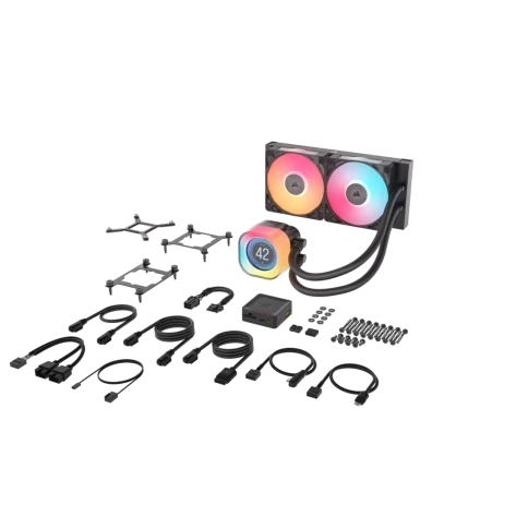 Система жидкостного охлаждения/ Water Cooling System Corsair iCUE LINK TITAN 240 RX LCD (240mm, Black, RGB/ Fans: 2x120mm, 73.5CFM, 36dBA, 2100RPM/ S: 1851, 1700, AM5, AM4) фото 6