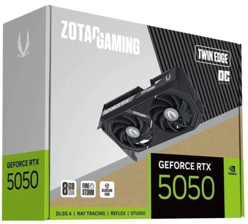 Видеокарта Zotac PCI-E 5.0 RTX 5050 TWIN EDGE OC NVIDIA GeForce RTX 5050 8Gb 128bit GDDR6 2602/20000 HDMIx1 DPx3 HDCP Ret фото 7