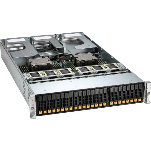Платформа для сервера/ Supermicro Server AS-2126HS-TN 2U (2x AMD EPYC 9004/9005 / 24x DDR5 RDIMM / 16x Hs 2.5" NVMe/SATA*/SAS*/ 6x PCIe 5.0 / no LAN / 2x 1600W Power) (16 NVME config) фото 3