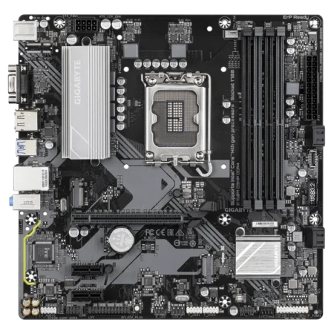 Материнская плата/ MB GIGABYTE INTEL B760 s1700, 4xDDR4(128GB), D-SUB/HDMI 2.1/DP, 1xPCIe 4.0x16, 2xPCIe 3.0, 1xLAN, 4xSATA 6Gb/s, 2xM.2, 3xUSB 3.2, 2xUSB 2.0, 1xPS/2, mATX фото 2