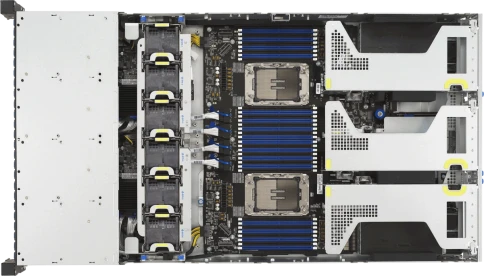 Серверная платформа/ ASUS RS720-E12-RS24G, 2U, 2x LGA4710, 32x DDR5, 24x 2.5 NVME (or 8NVME+16 SATA*/SAS*), 2 x M.2 Gen5 x2 (2280/2260)(VROC required for RAID), 6 x PCIe x8 or 3x PCIe x16 + 2 x PCIe  x16 + 2 x OCP3.0, 1 x Management Port, 1+1 3200W фото 9