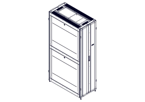 Шкаф Systeme Electric, серия Uniprom, 48U-600/1200, боковые панели 4шт, черный фото 1