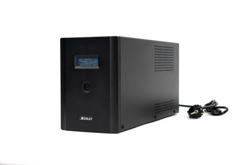 453 SKAT-UPS 3000-IN-4x9 ИБП Line interactive, 220 В, 3000ВА/1800Вт, LCD, 4 АКБ 9Ач, вых. роз 2Schuko + 2 C13, USB, RJ45,  внутр. меандр. стабилизация напряжения, ШГВ 145х213х436, вес 23кг фото 9