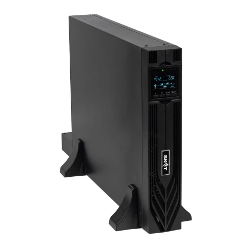 8776 SKAT-UPS 6000-RACK-ON P3 - ИБП 6 кВа/6 кВт, 2U, On-Line, синус, внешн. АКБ 192В, ток заряда 15А, USB, RS232, RS485, параллельный порт, слот для карт (SNMP, реле), EPO, ШхГхВ 440х622х88, масса 15.0 кг фото 2