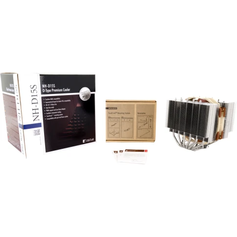 Кулер для процессора/ CPU Cooler Noctua NH-D15S (167W, 4-pin PWM, 160mm, Al/Cu, 6x6mm, 1x150x140x25mm, 82.5CFM, 24.6dBA, 1500RPM, S: 1851/1700/1200/115X, AM5/AM4, Beige/Brown) фото 4