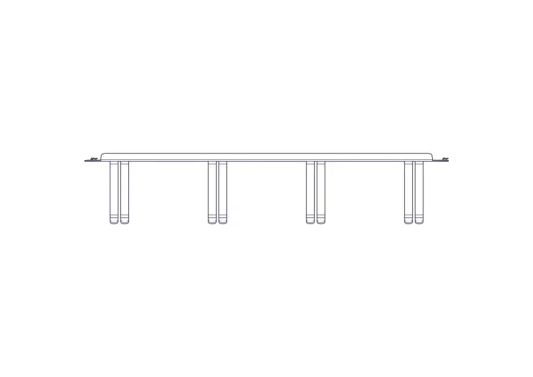 Horizontal Cable Organizer Uniprom Series, 2U, Steel Rings, 2 Rows фото 12