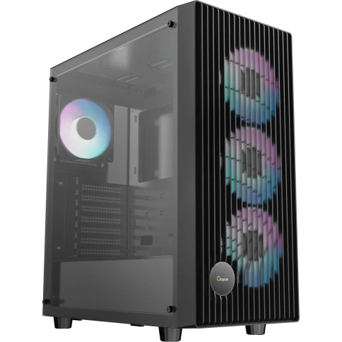 Корпус ПК без блока питания/ Case Ocypus Gamma C70 BK ARGB, Midi-Tower, TG, 4x120mm ARGB, 1xUSB-A 3.0 + 1xUSB 2.0, ATX, mATX, mITX Black фото 1