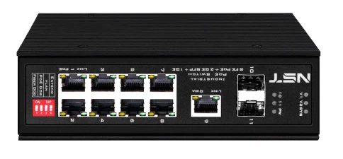 Промышленный PoE коммутатор Gigabit Ethernet/ Промышленный PoE коммутатор Fast Ethernet на 8 FE RJ45 PoE + 1 GE RJ45 + 2 GE SFP порта. Порты Ethernet: 8x10/100Base-T, 1x10/100/1000Base-T, 2x1000Base-X. Порты PoE: 1-2 - до 90W (IEEE 802.3af/at/bt),3-8 - до фото 1