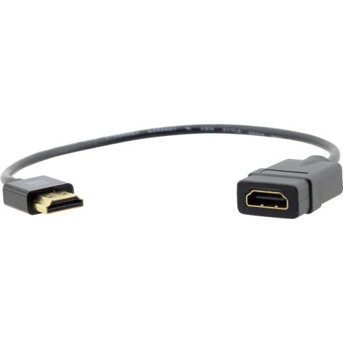 Переходной Кабель HDMI-HDMI  (Вилка - Розетка), 0,3 м/ Ultra–Slim High–Speed HDMI Flexible Adapter Cable with Ethernet 0.3m фото 1