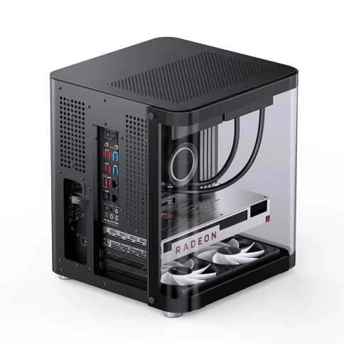 Корпус без блока питания/ Case JONSBO TK-1 Black 2.0, Mini-Tower, no fan, 1xUSB-A 3.2 + 1xUSB-C 3.2, mATX, mITX Black фото 5